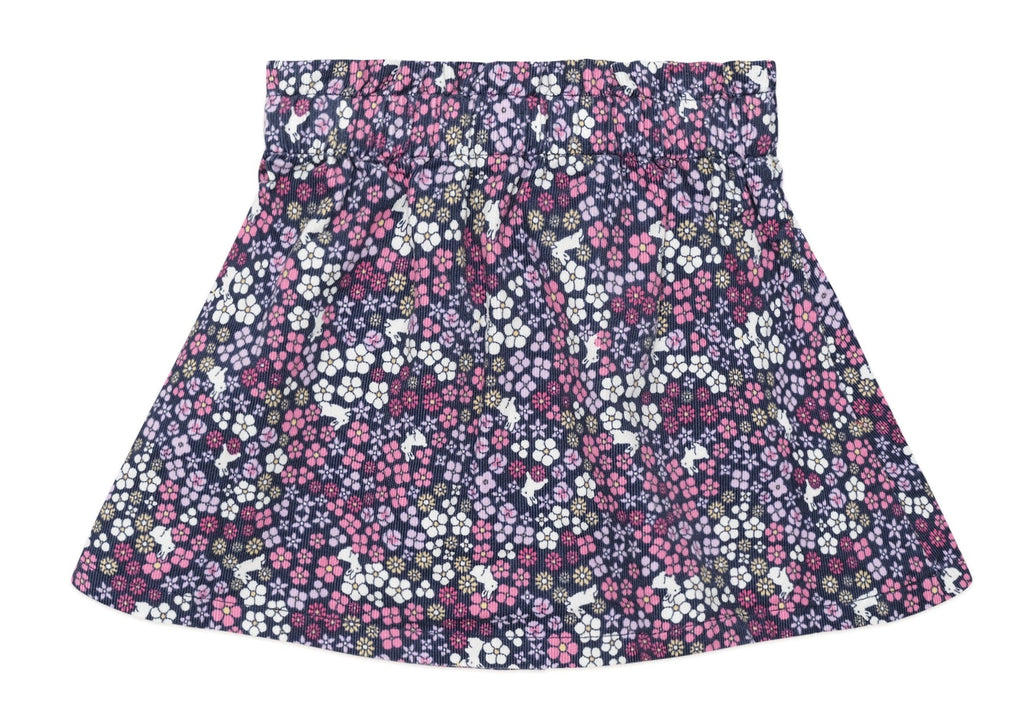 Midnight Flower Garden Cord Skirt