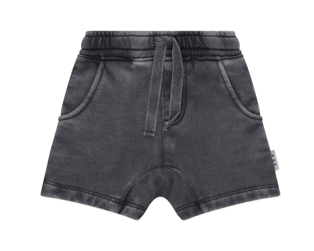 Washed Black Slouch Short