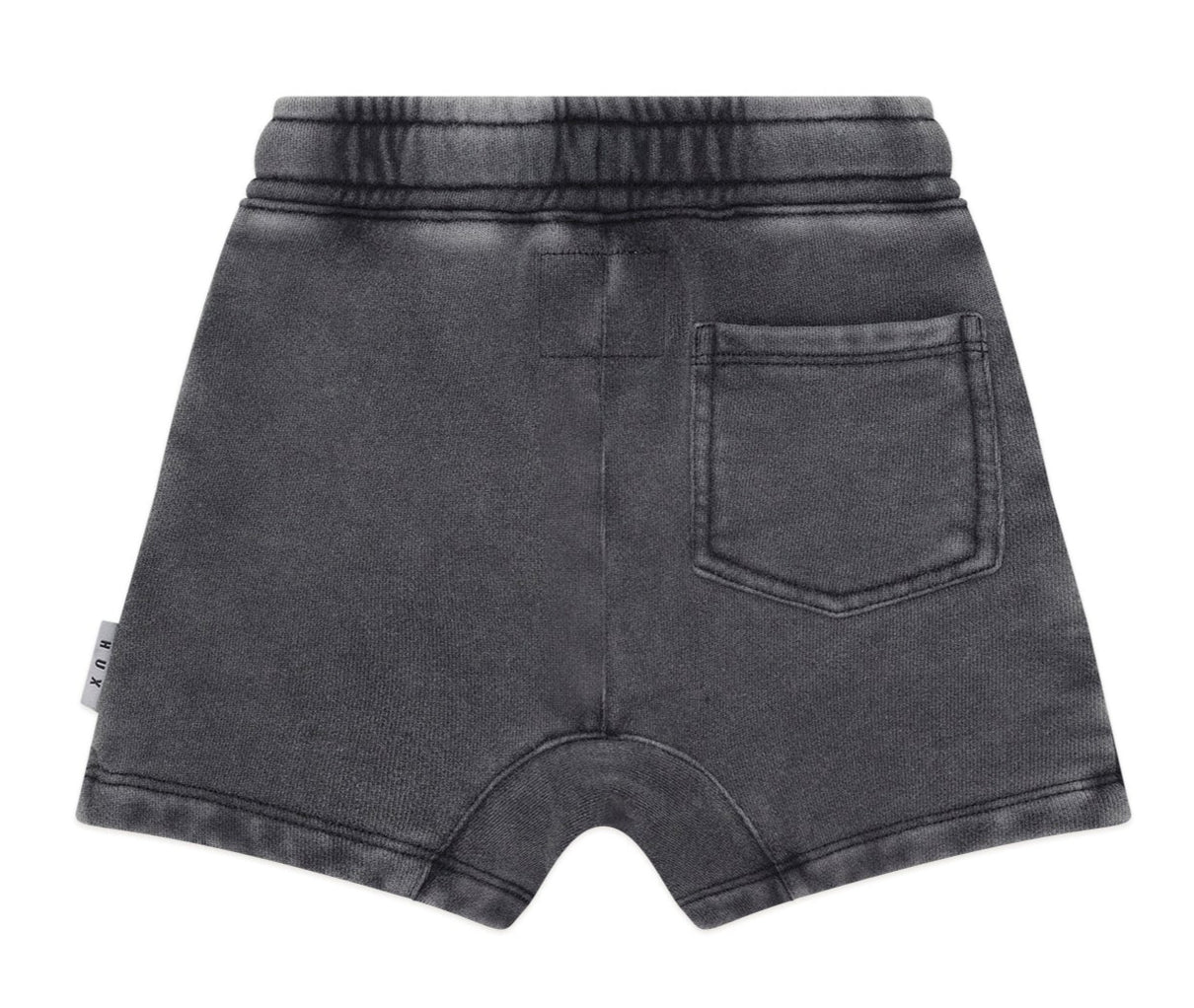 Washed Black Slouch Short
