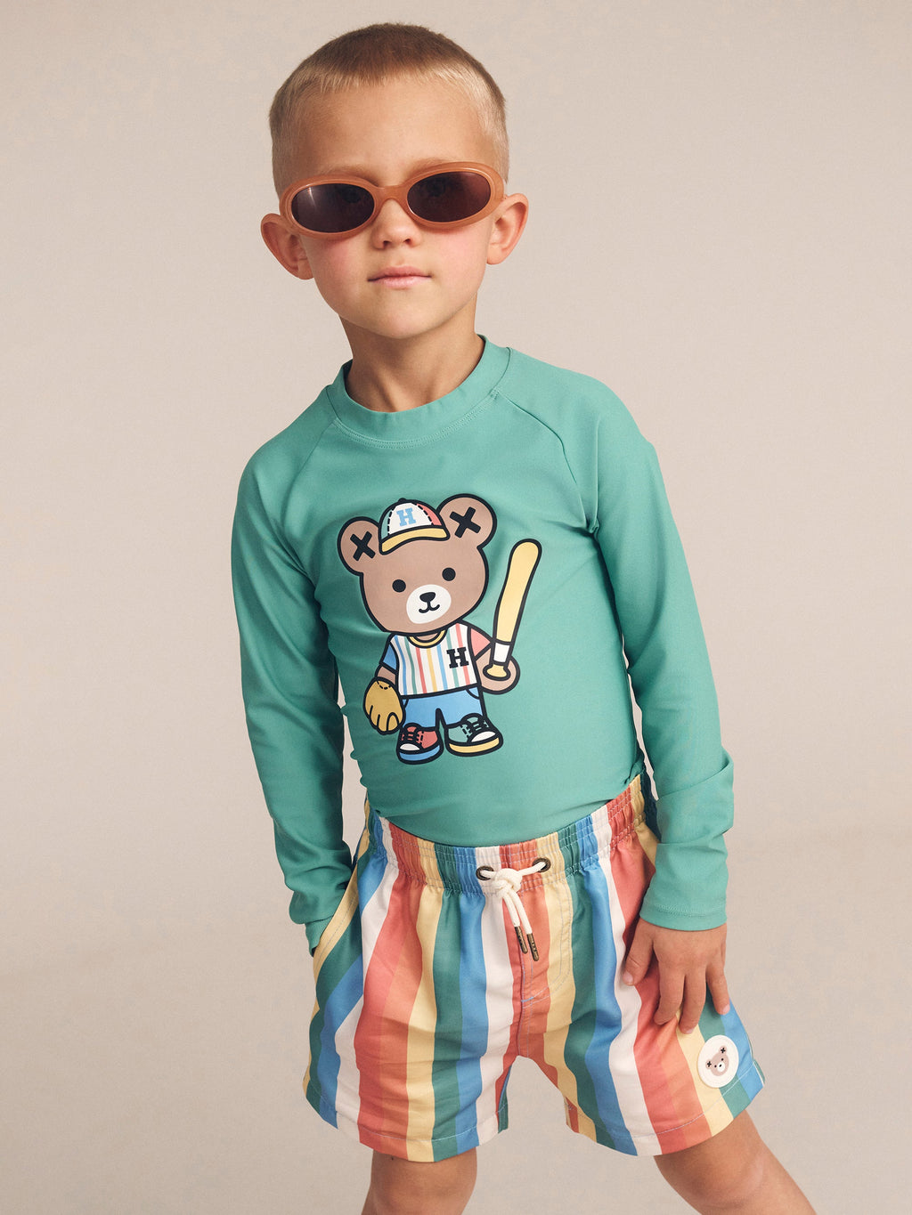 Rainbow Strip Swim Short