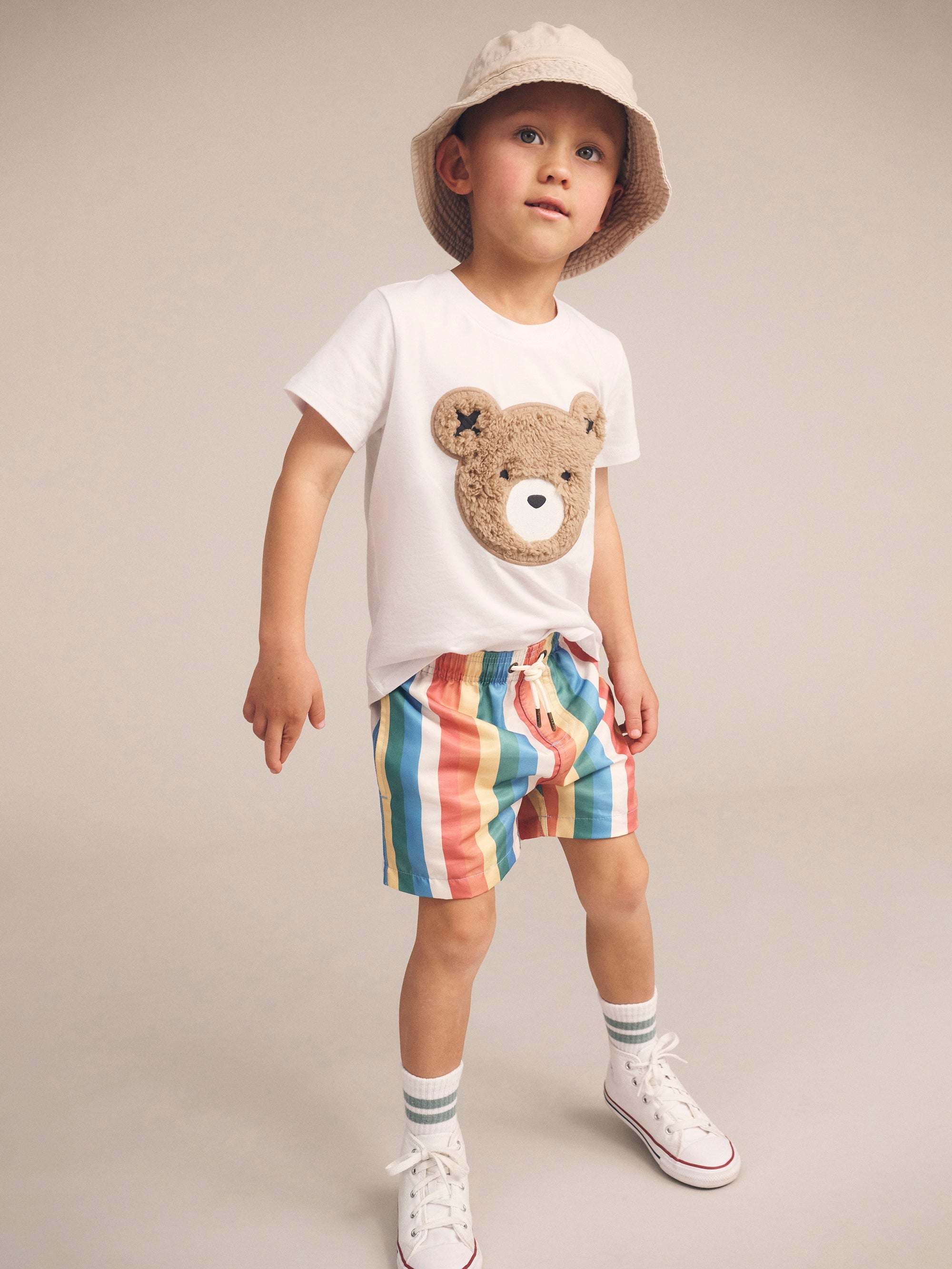 Rainbow Strip Swim Short