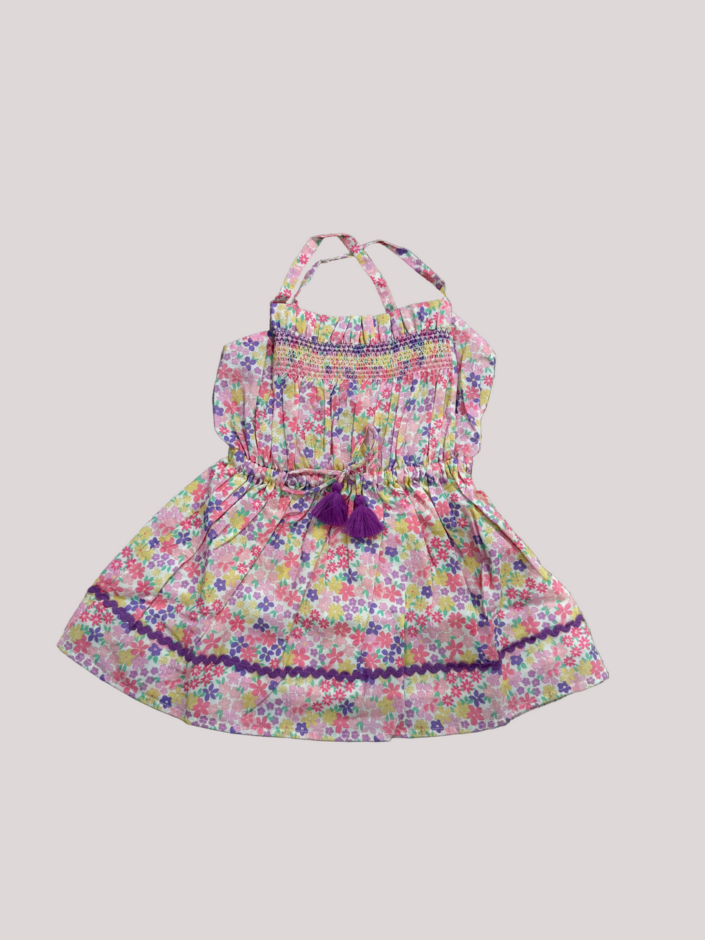 Alisson Dress Emma Floral Purple Print