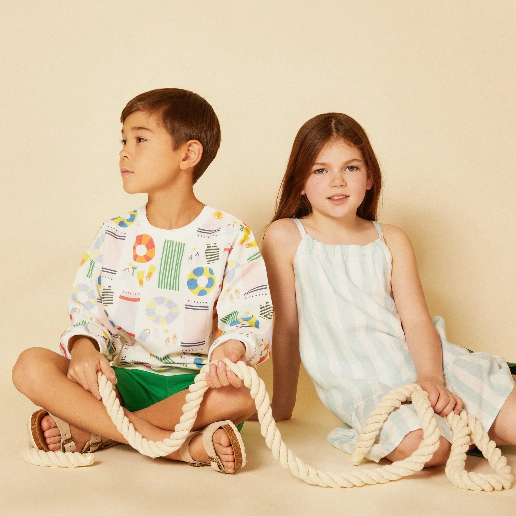 Recycled Cotton Fern Green Kid Short