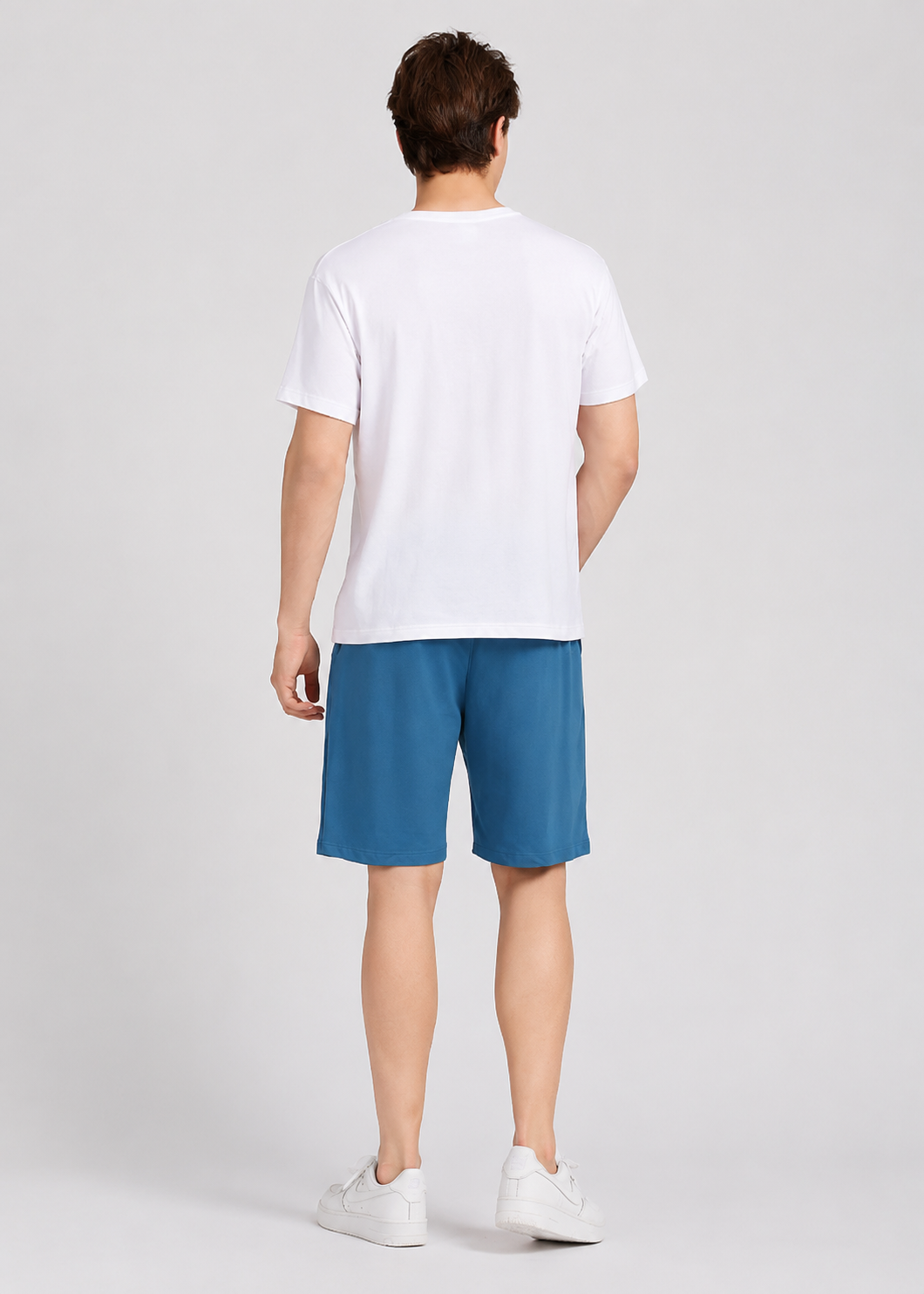 Men's Casual Plain Drawstring Athletic Shorts  Loose Fit Cotton Sport Shorts with Pockets