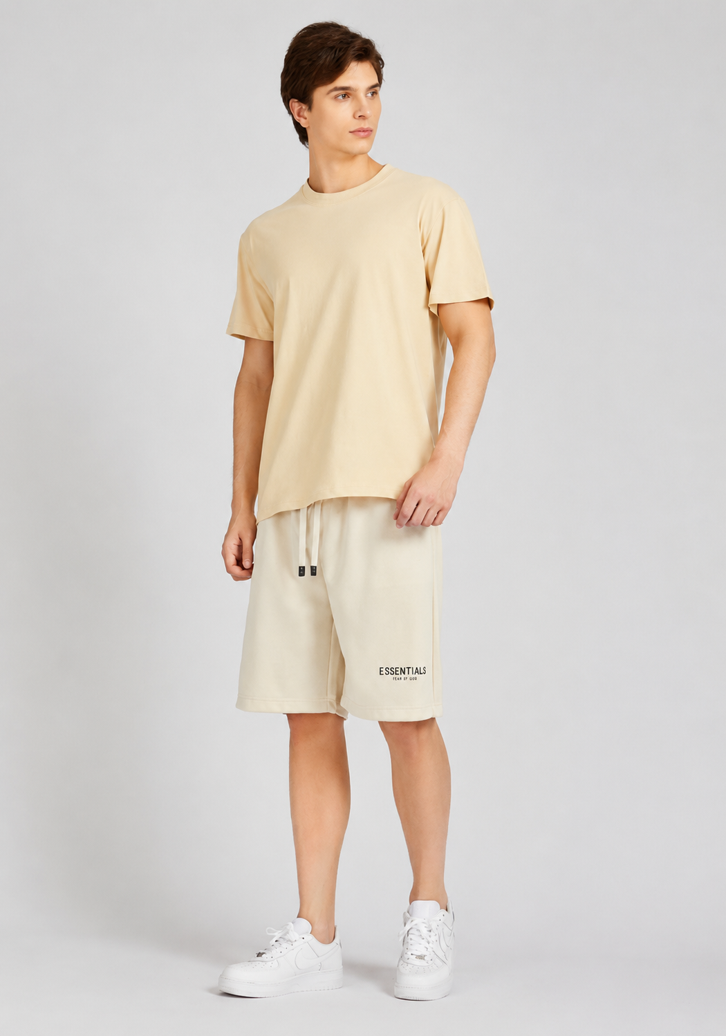 Men's Casual Plain Drawstring Letter Shorts with Patch Pockets  Loose Fit Cotton Blend Summer Shorts