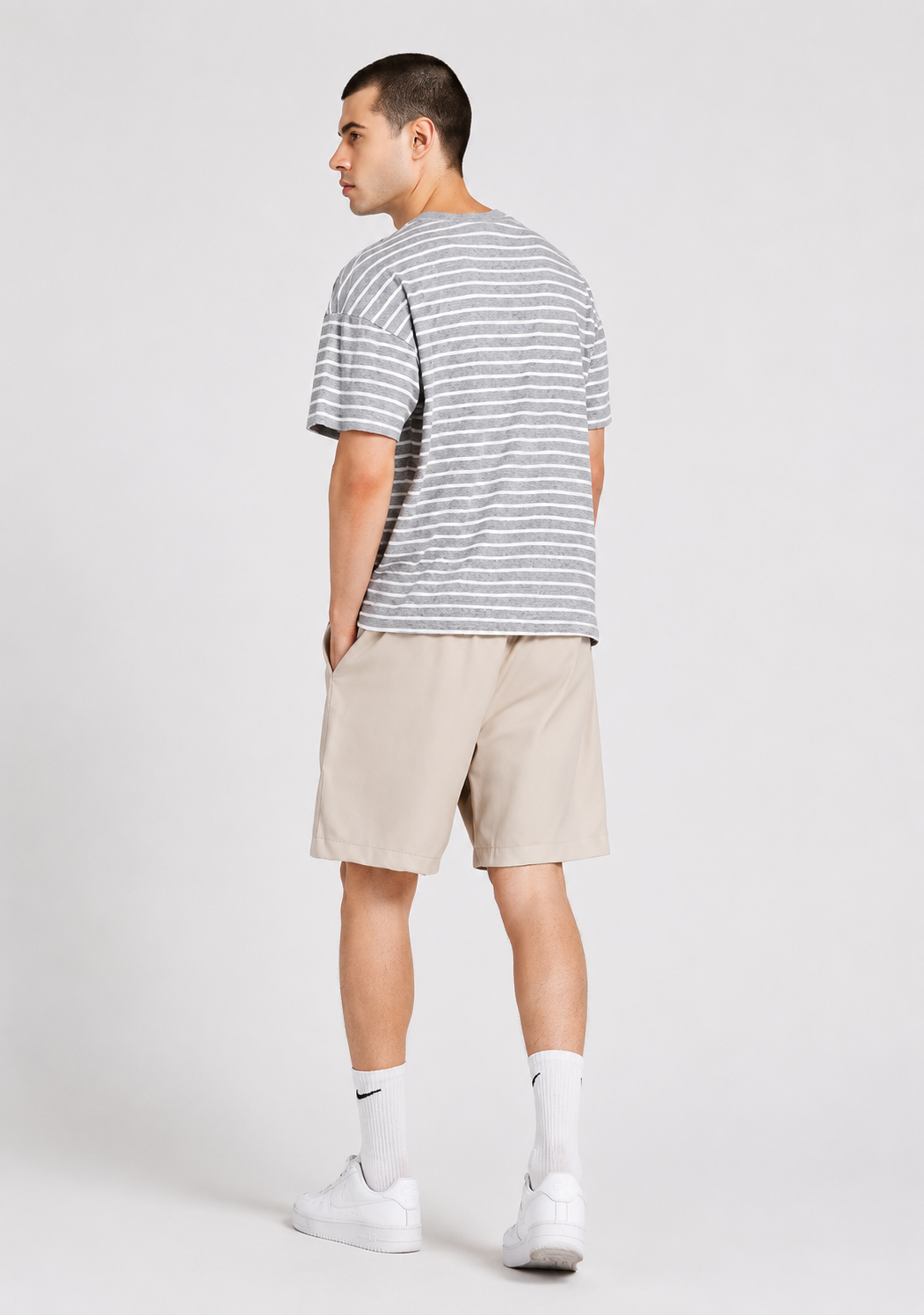 Men's Plain PU Leather Drawstring Casual Shorts  Regular Fit Summer Fashion Shorts