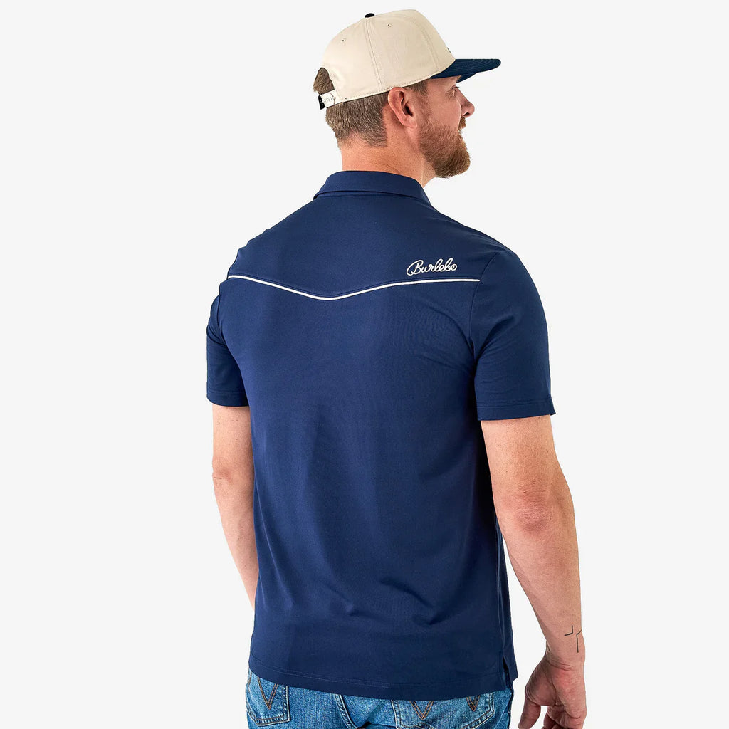 Burlebo Pearl Snap Performance Polo