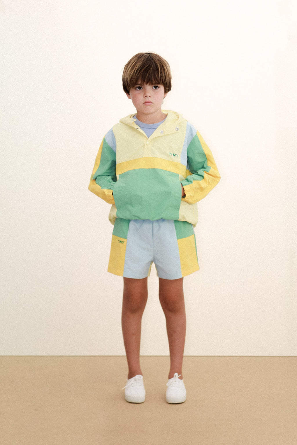 Color Block Woven Shorts