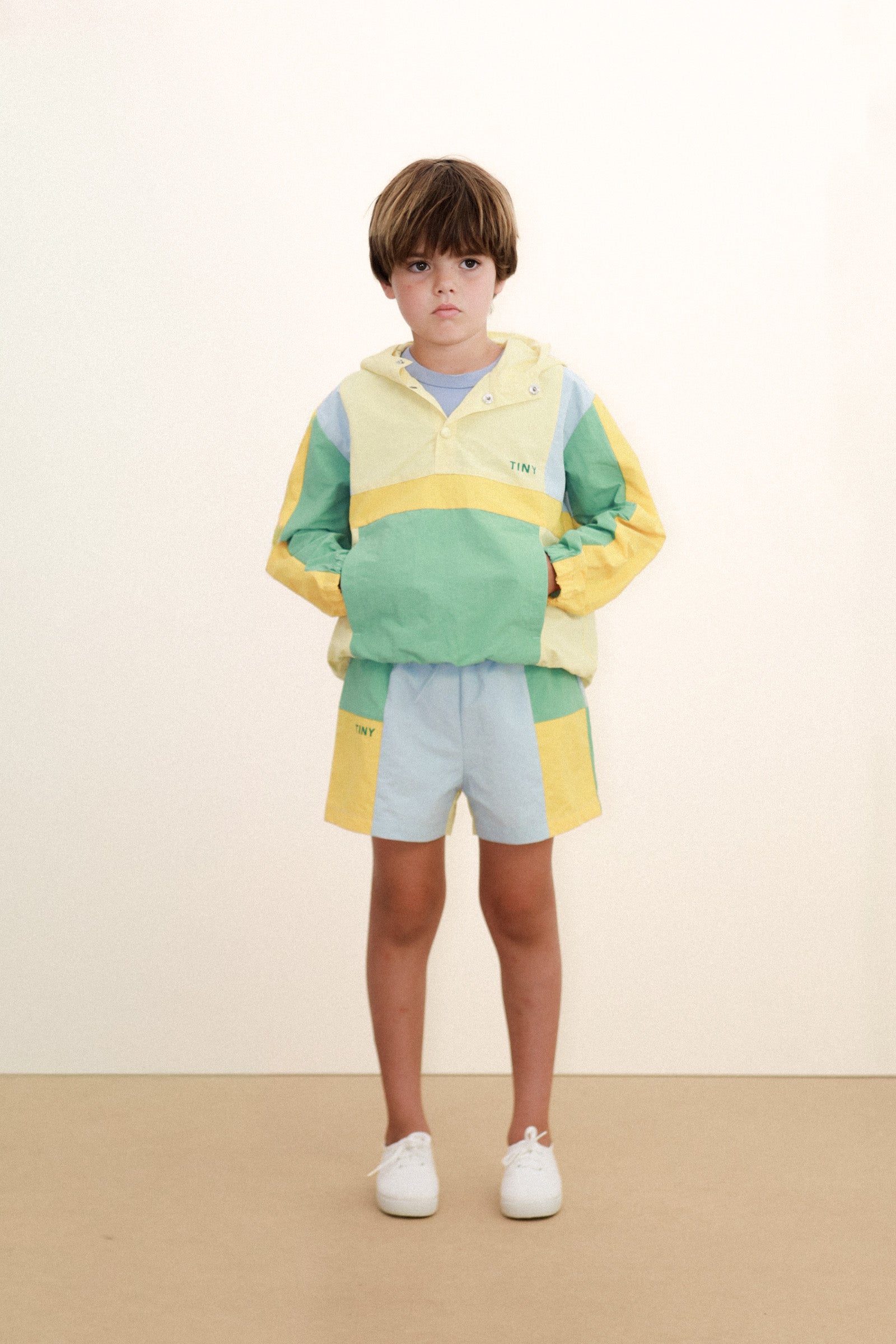 Color Block Woven Shorts