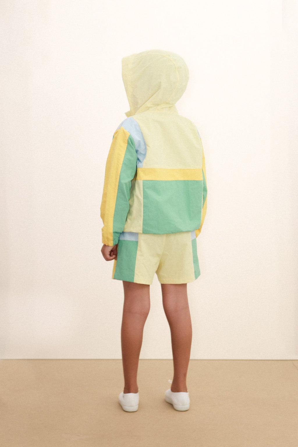 Color Block Woven Shorts