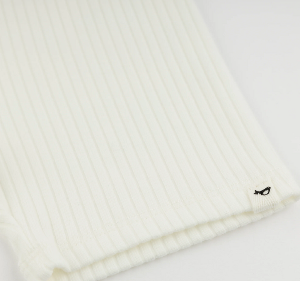 Wide Rib Biker Short - Cream