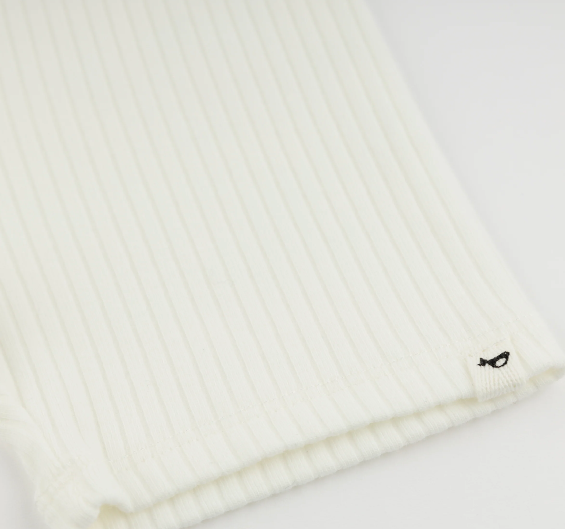 Wide Rib Biker Short - Cream