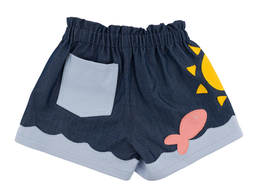 Emerson Lyocell Denim Shorts - Sunny Dark Wash
