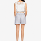 Women's Casual Striped Ruffle Trim Lace Up Shorts with Belt  Summer Dual Pocket Shorts