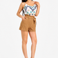 Women's High Waist Ribbed Shorts with Belt  Casual Plain Elastic Waist Summer Shorts