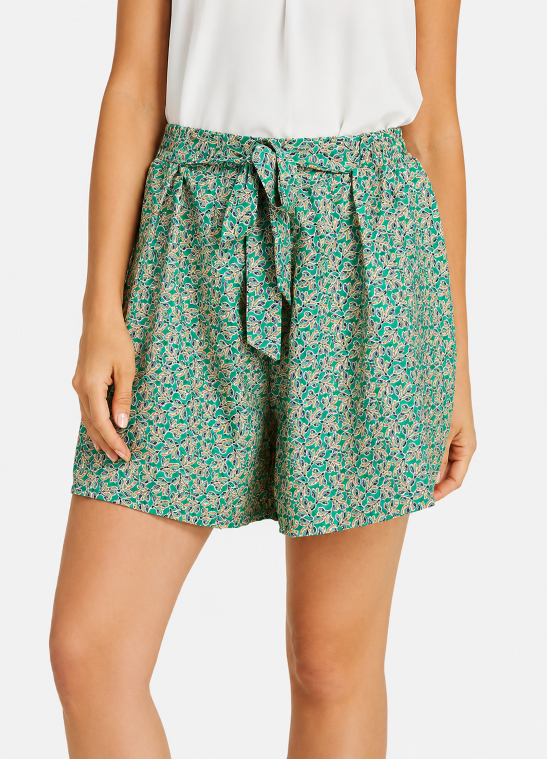 Women's Summer Floral Print Casual Shorts  Loose Fit Elastic Waist Beach Shorts