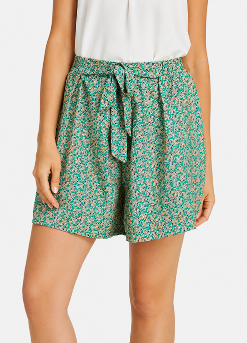 Women's Summer Floral Print Casual Shorts  Loose Fit Elastic Waist Beach Shorts