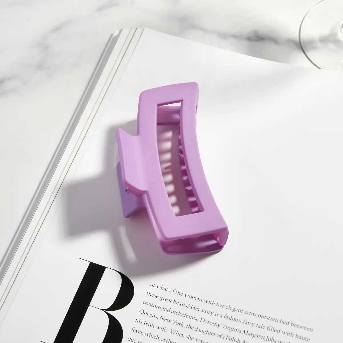 Purple Jaw Hair Clip
