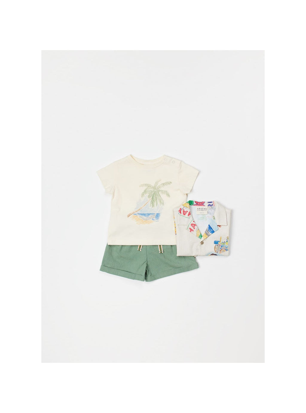 Rustic Cotton Baby Shorts Khaki