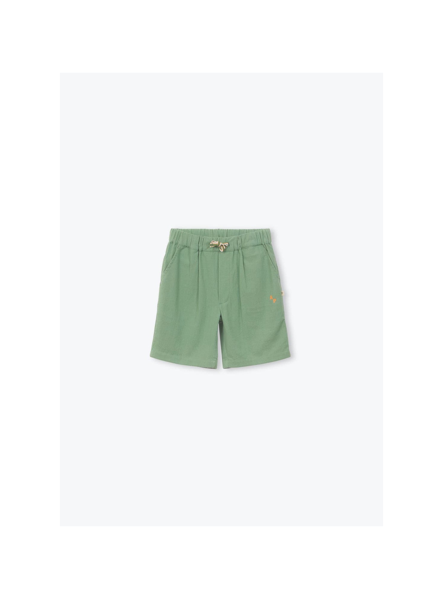 Rustic Cotton Bermuda Shorts Khaki